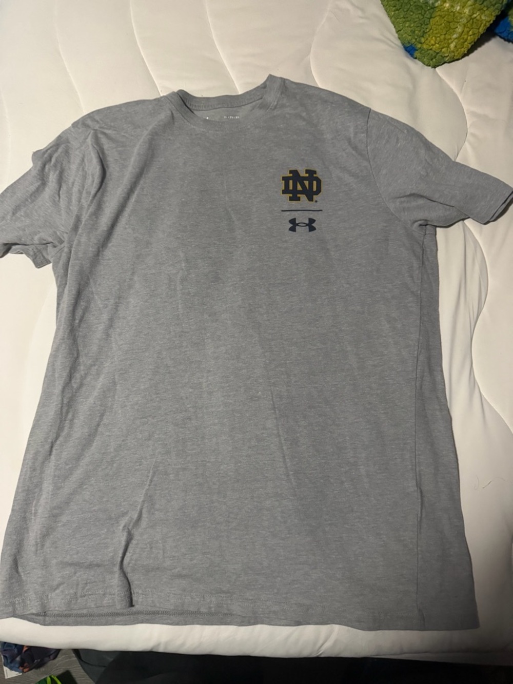 Under Armour Gray Notre Dame Logo Short Sleeve Tee